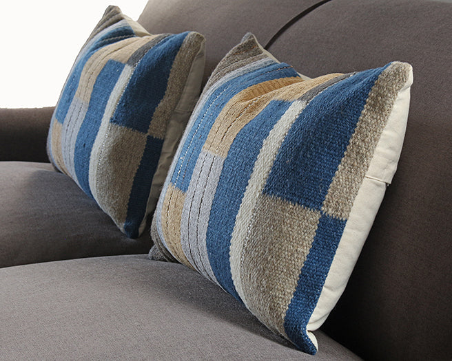 PIL235 Blue Color Block Pillow