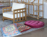 PIL237 - Vivid Pink Tufted Round Floor Pillow
