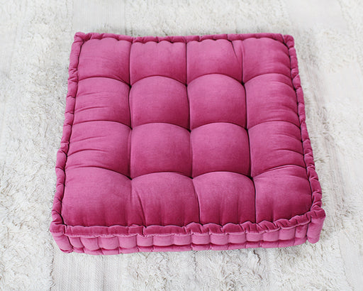 PIL238 - Vivid Pink Tufted Square Floor Pillow