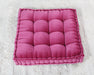 PIL238 - Vivid Pink Tufted Square Floor Pillow