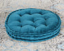 PIL242 - Vivid Teal Tufted Round Floor Pillow
