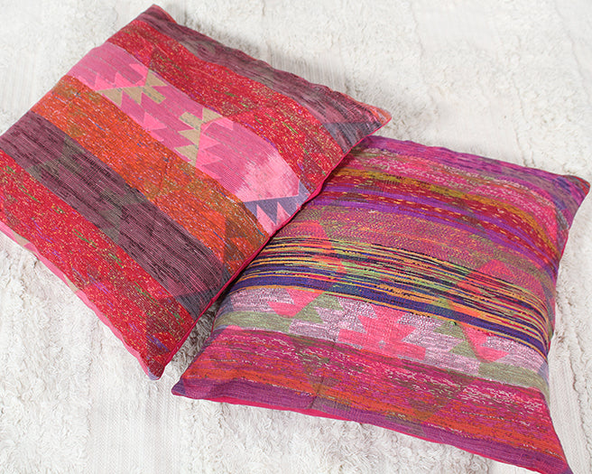 PIL243 - Pink & Red Tribal Floor Pillow