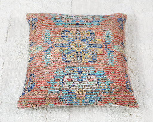 PIL248 - Terracotta & Blue Tribal Pillow