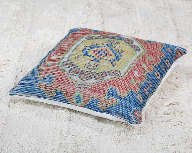 PIL249 - Saffron, Orange & Blue Tribal Pillow