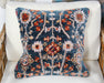 PIL250 - Teal & Orange Woven Tribal Pillow