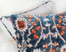 PIL250 - Teal & Orange Woven Tribal Pillow