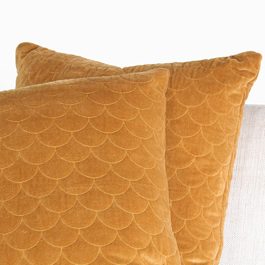 PIL252 - Marigold Quilted Velvet Pillow