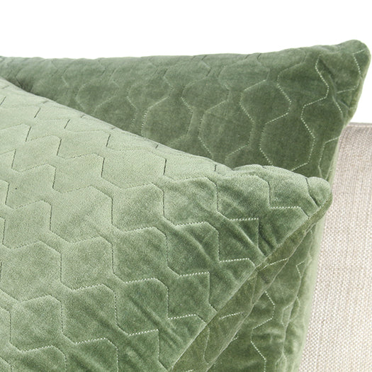 PIL253 - Moss Quilted Velvet Pillow