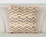 PIL263 - Orange And Ivory Zig Zag Pillow 
