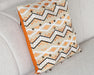 PIL263 - Orange And Ivory Zig Zag Pillow 