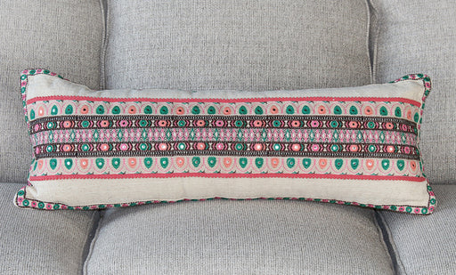 PIL264 - Pink And Green Boho Pillow