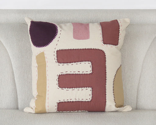 PIL265 - Ivory And Multi Color Geometric Pillow