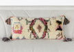 PIL268 - Pink Tribal Pillow With Fringe