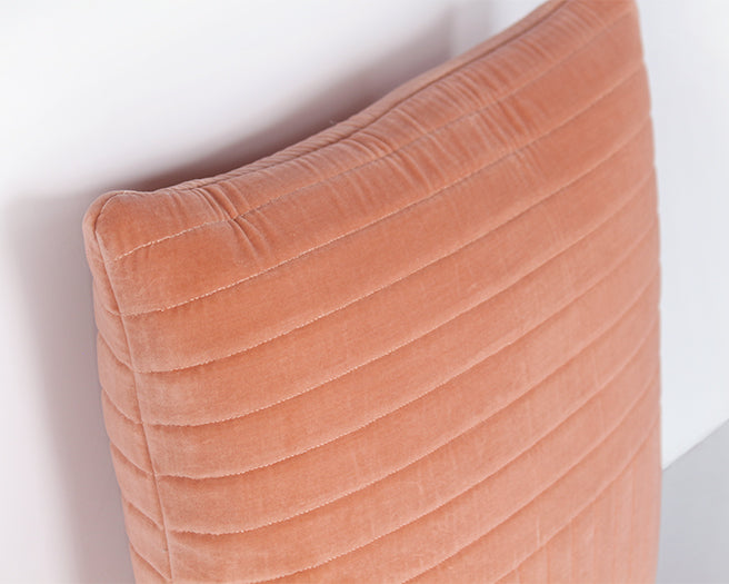 Line Etched Blush Velvet Pillow