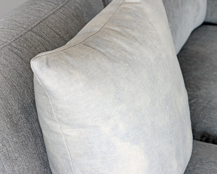 Foggy Grey Linen Pillow