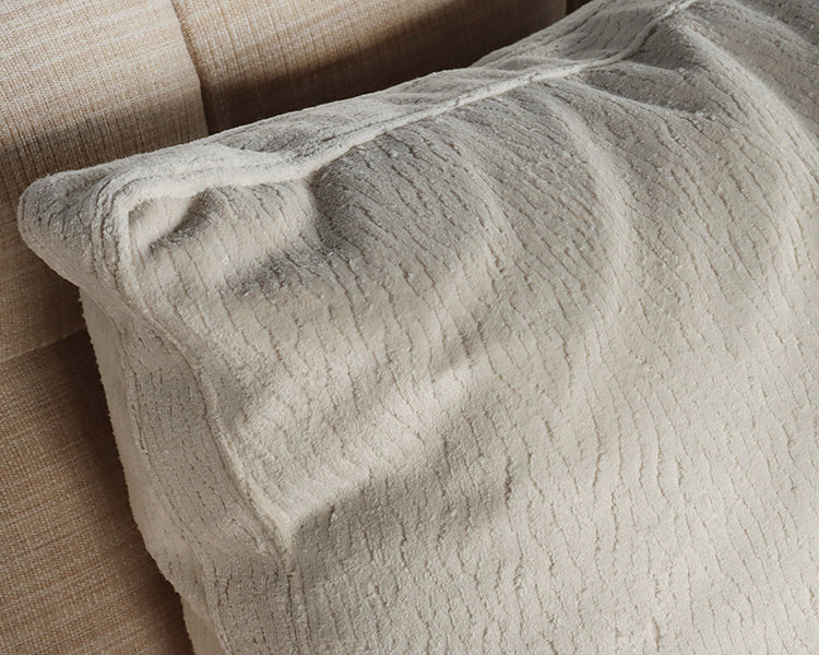 Cream Textured Velvet Pillow