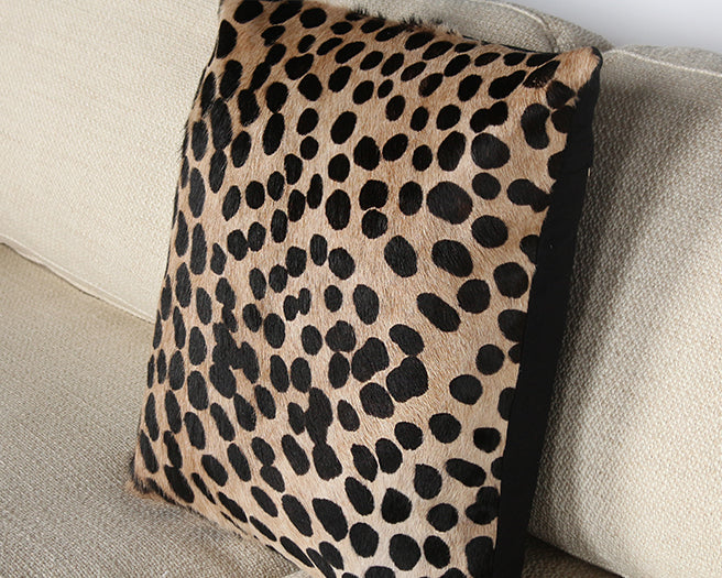 Printed Leopard Pattern On Hide Pillow