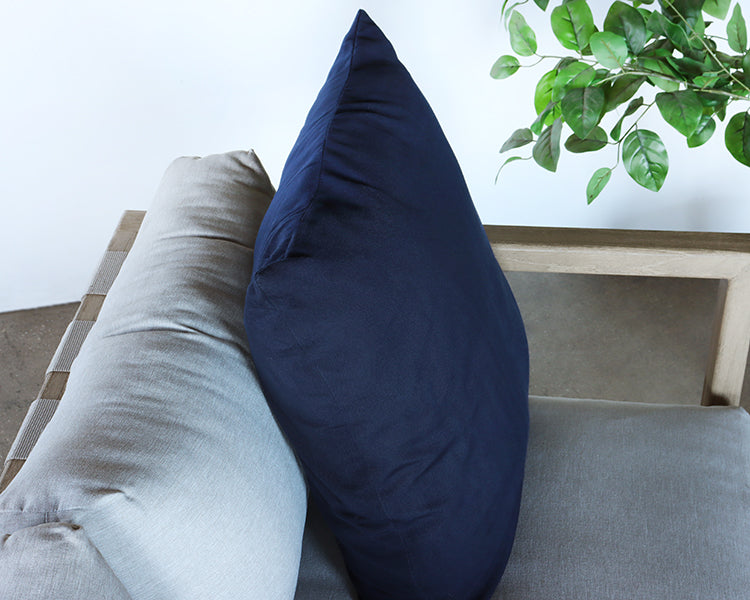 Large Navy Outdoor Pillow