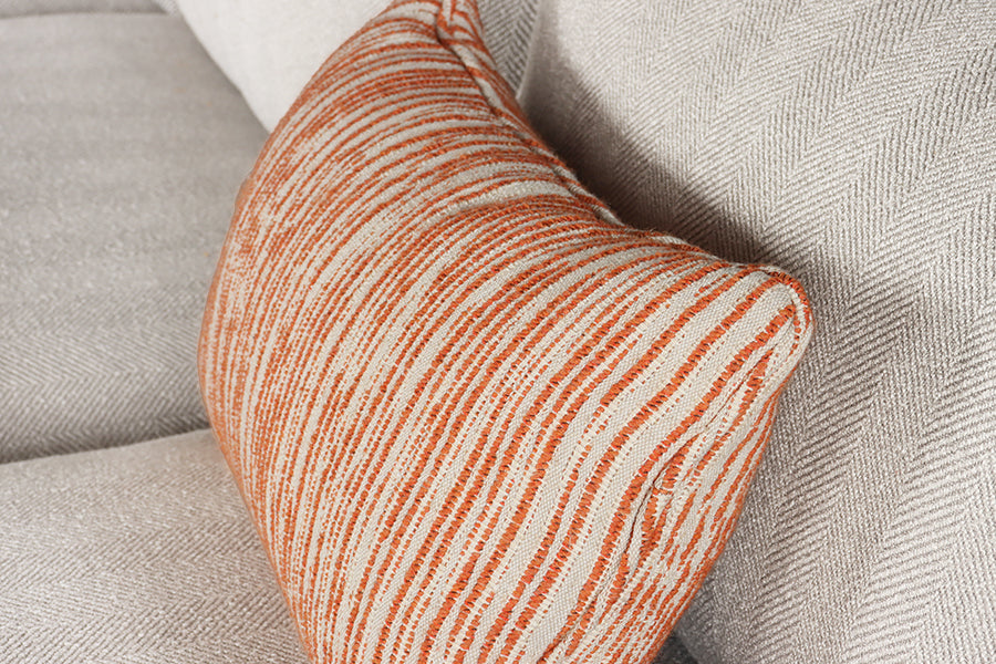 Burnt Orange and Cream Pillow