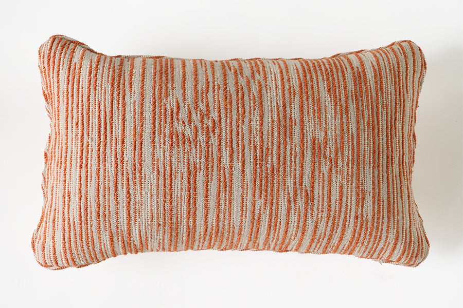 Burnt Orange and Cream Pillow