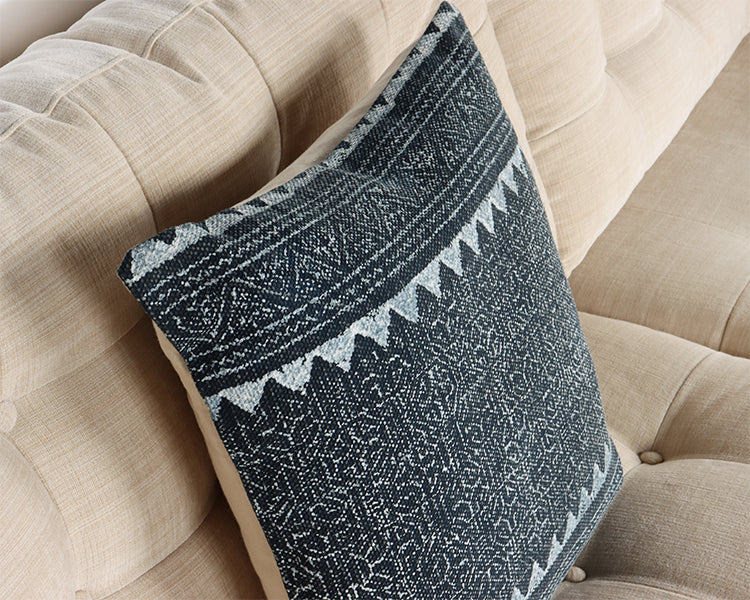 Dark Indigo Tribal Print Pillow