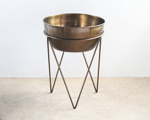 PS10 Luna Planter in Weathered Brass
