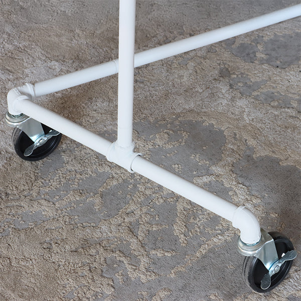 White Industrial Pipe Garment Rack