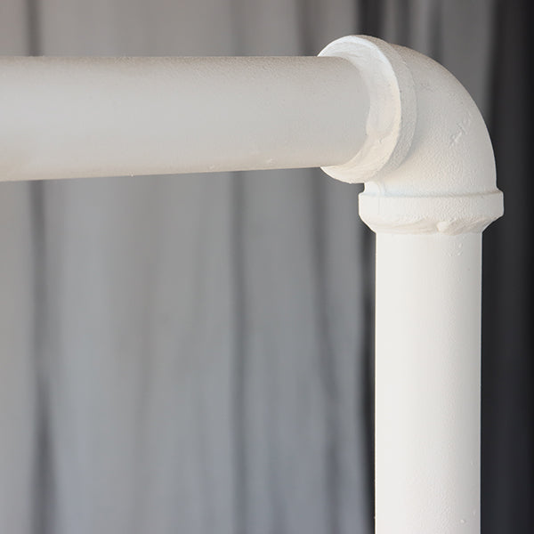 White Industrial Pipe Garment Rack