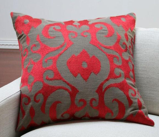 red embroidered pillow 4