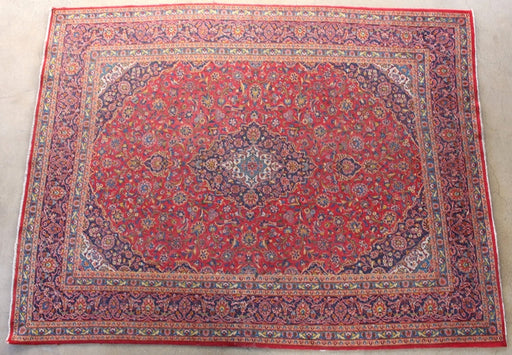 RUG125 10' x 13' Antique Hand Knotted Oriental Persian Kashan Rug