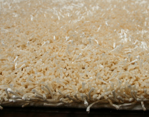 8' x 10' Ivory Shag Rug