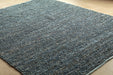 RUG280 8' x 10' Blue-Gray Handwoven Hemp Rug 