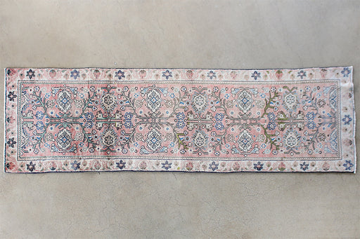RUG311 2'10 x 10' Salmon Mahallat Persian Runner Circa 1965