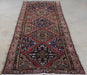 RUG318 3'2 x 9'4 Salmon, Rose and Blue Hamadan Persian Runner Circa 1965