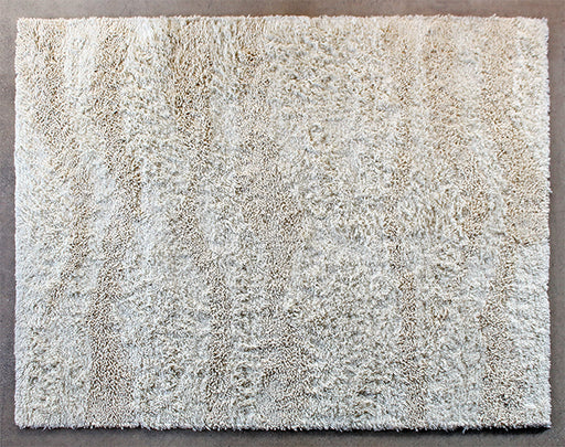 RUG328 8' x 10'6 Beige Wave Shag Rug
