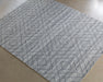 RUG341 - 8' x 10' Natural Diamond Patterned Wool Rug