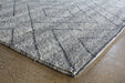 RUG341 - 8' x 10' Natural Diamond Patterned Wool Rug