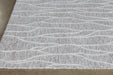 RUG354 - 8 x 11 Ivory Gray Heathered Geometric Patterned Rug