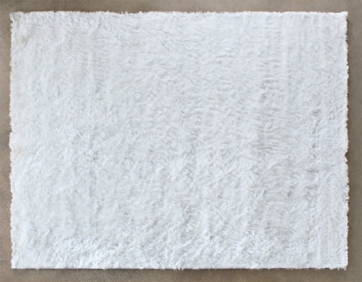 RUG358 - 7’6 x 9’6 Snow White Plush Shag Rug