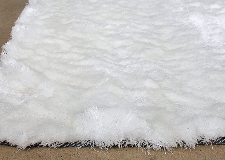 RUG358 - 7’6 x 9’6 Snow White Plush Shag Rug