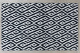 RUG367 - 5' x 8' Ink/Taupe Tribal Inspired Patterned Wool Rug