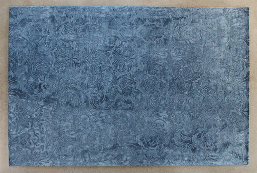 RUG389 - 9 x13 Navy Damask Patterned Rug