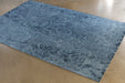 RUG389 - 9 x13 Navy Damask Patterned Rug