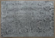 RUG392 - 9 x13 Charcoal Damask Patterned Rug 