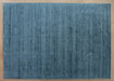 RUG395 - 9' X 12' Blue Hand Knotted Geometric Carved Rug