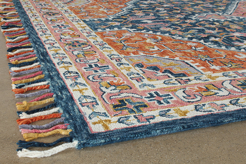 9' 3" X 13' Traditional Multi-color Wool Rug
