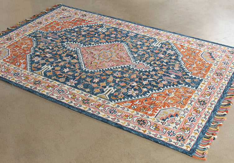 9' 3" X 13' Traditional Multi-color Wool Rug