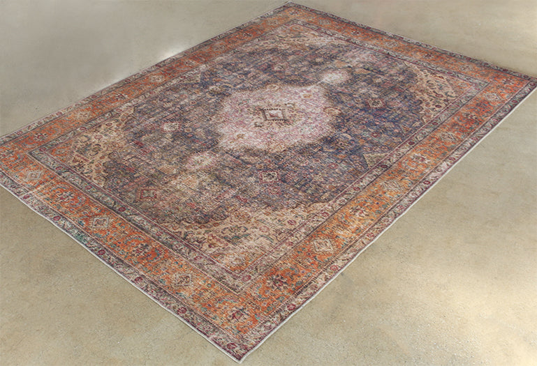 8' 4" X 11' 6" Antique Plum/Multi Wool Rug