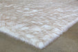 RUG422 -  7'10 X 10' Ivory And Beige Faux Fur Rug 