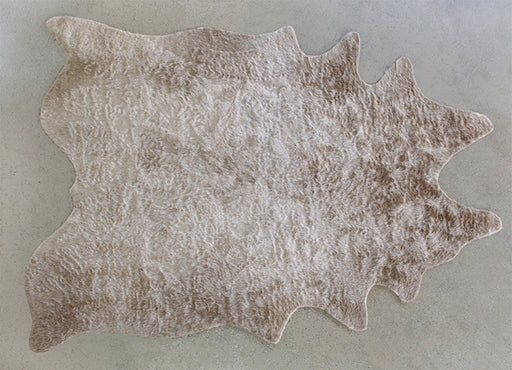 RUG423 - 6'2 X 8' Tan Faux Cowhide Rug